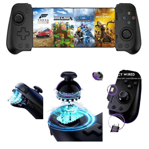Control Retráctil Gaming- M10 Mobile EasySMX  Hall Effects  Imantado(95mm a 175mm)-Game Over Chile.cl