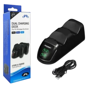 Cargador Dual Frontal Dobe PS4 (incluye cable de carga) - Game Over Chile.cl