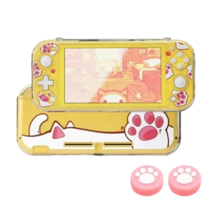 Funda de Gatito Transparente Completa de Acrílico Para Nintendo Switch Lite + Análogos