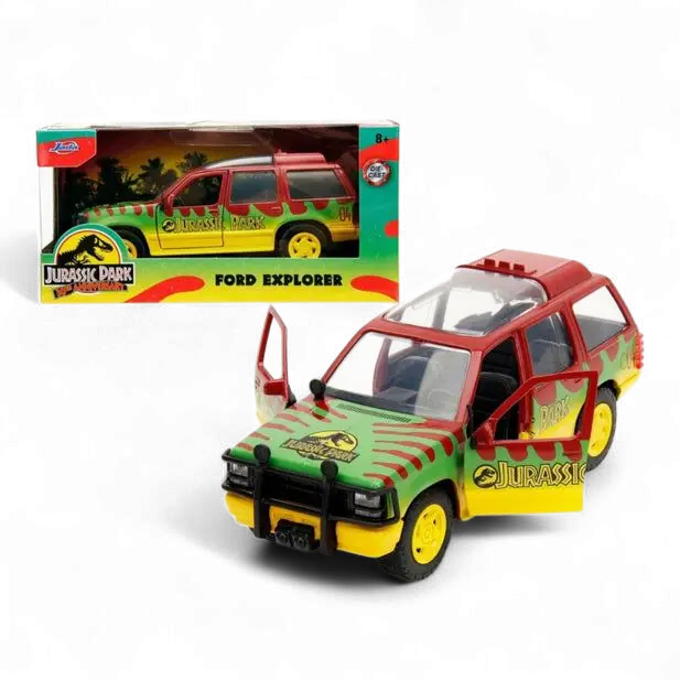 Ford Explorer Jurassic Park 30 Anniversary Die Cast Jada-Game Over Chile.cl