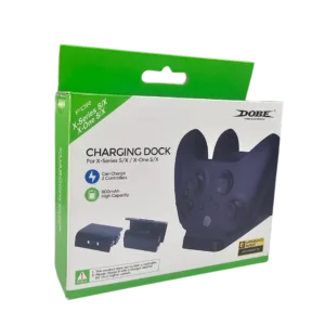 Cargador Control Xbox One y XS Dobe (base de carga+2 baterías+4 tapas) - Game Over Chile.cl